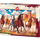 Puzzle - Art puzzle - Cai sălbatici în vale