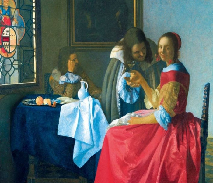 Puzzle - Bluebird - Fată cu pahar de vin, 1659