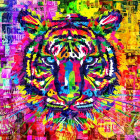 Puzzle - Bluebird - Tigru colorat