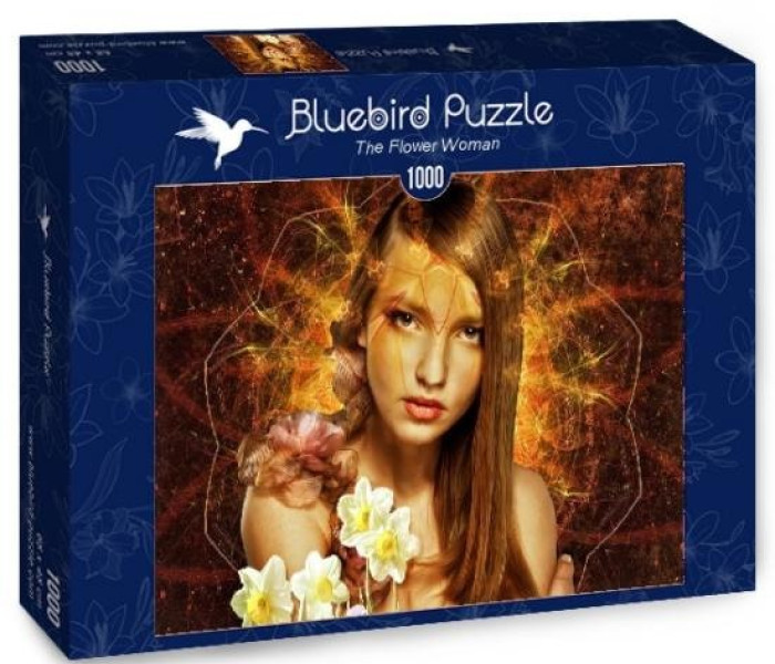 Puzzle - Bluebird - Femeie cu flori