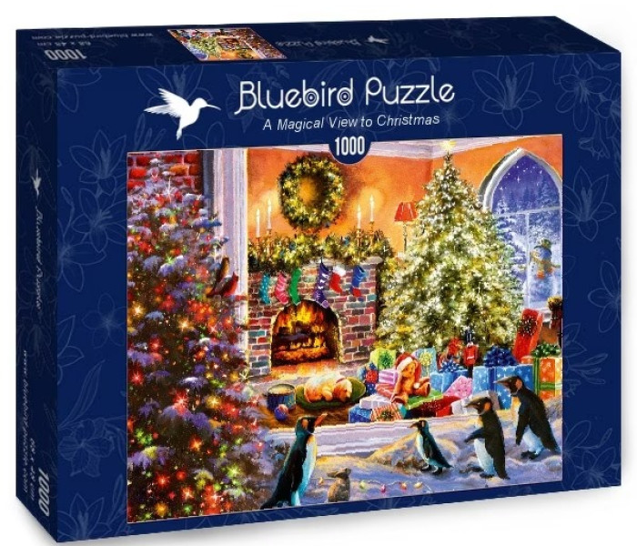 Puzzle - Bluebird - Priveliște magică de Crăciun