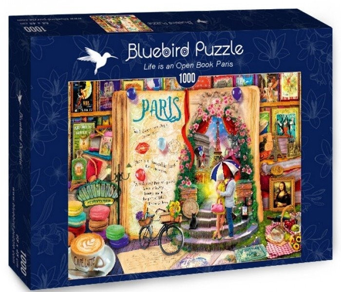 Puzzle - Bluebird - Paris – Viața este o carte deschisă