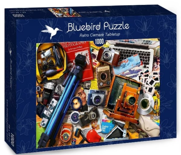 Puzzle - Bluebird - Aparate foto vechi pe masă