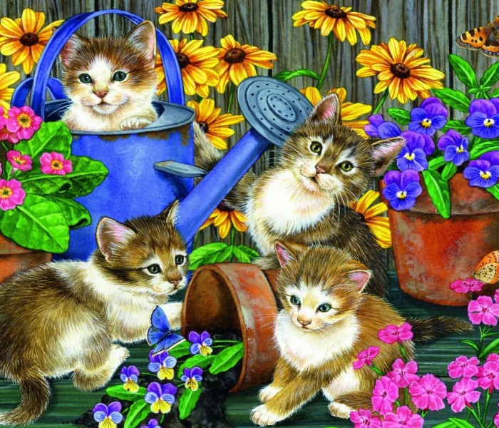 Puzzle - Bluebird - Nesupunere în grădină