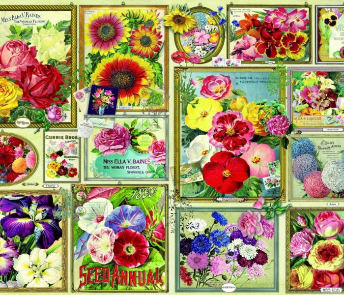 Puzzle - Bluebird - Imagini cu flori