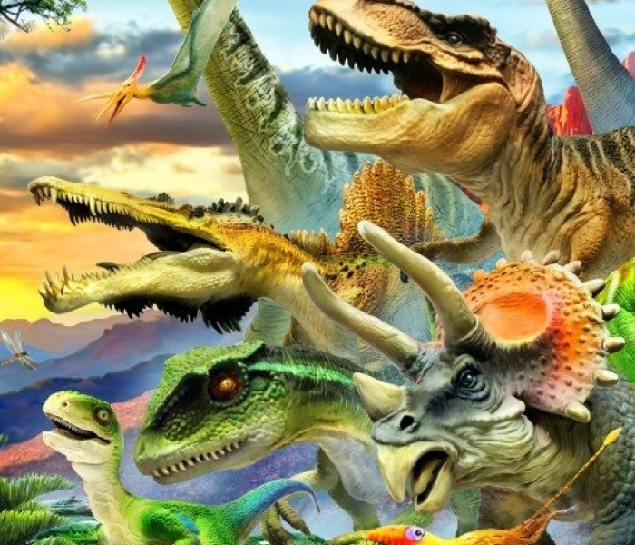 Puzzle - Bluebird - Dinozauri la apus de soare