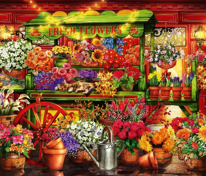 Puzzle - Bluebird - Stand cu flori