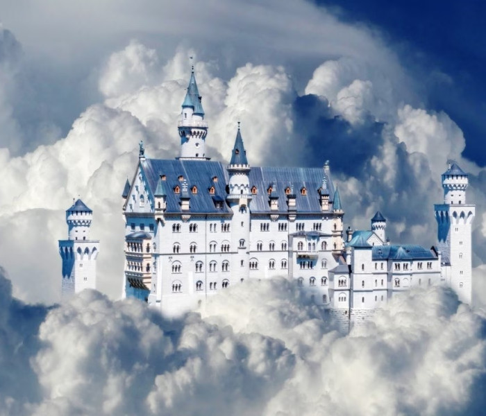 Puzzle - Bluebird - Castelul Neuschwanstein în nori