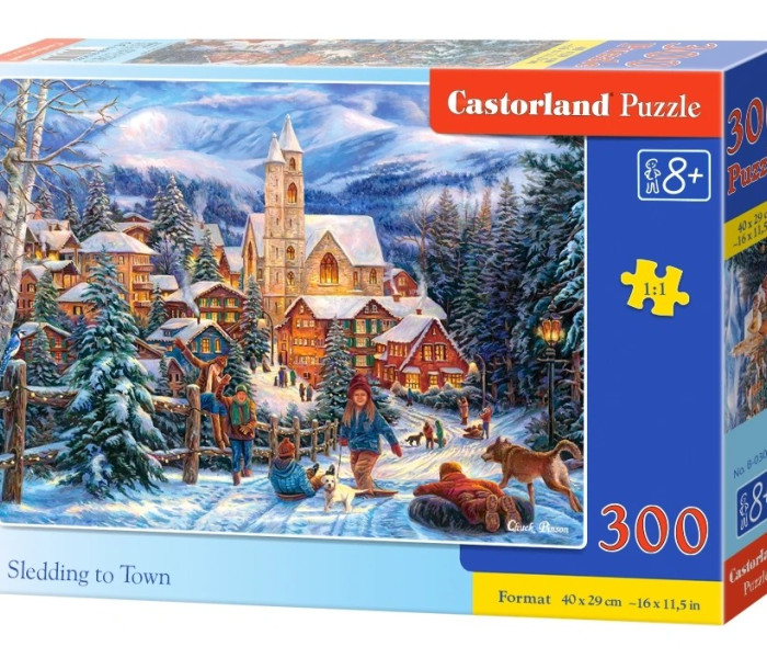 Puzzle - Castorland - Sanie spre oraș