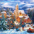 Puzzle - Castorland - Sanie spre oraș