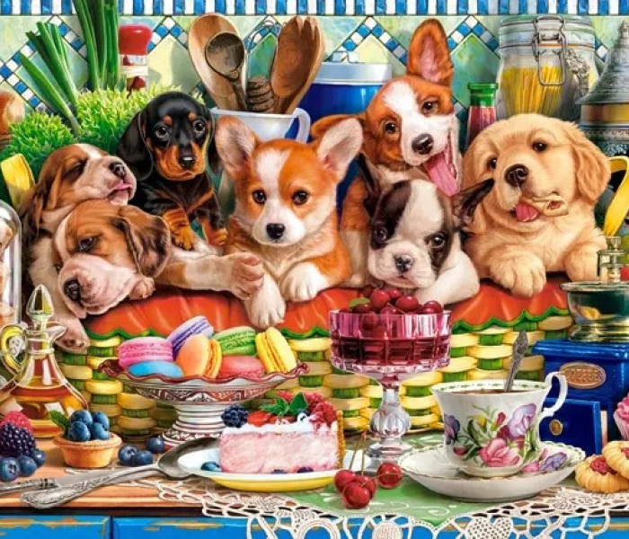 Puzzle - Castorland - Desert pentru cățeluși