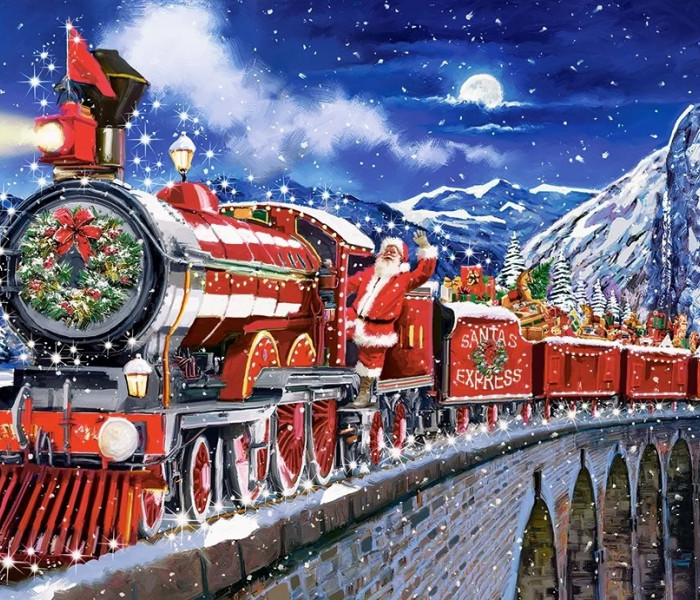 Puzzle - Castorland - Moș Nicolae vine în oraș