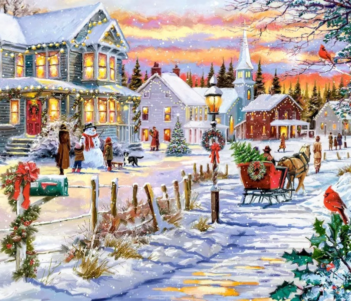 Puzzle - Castorland - Bradul de Crăciun se apropie