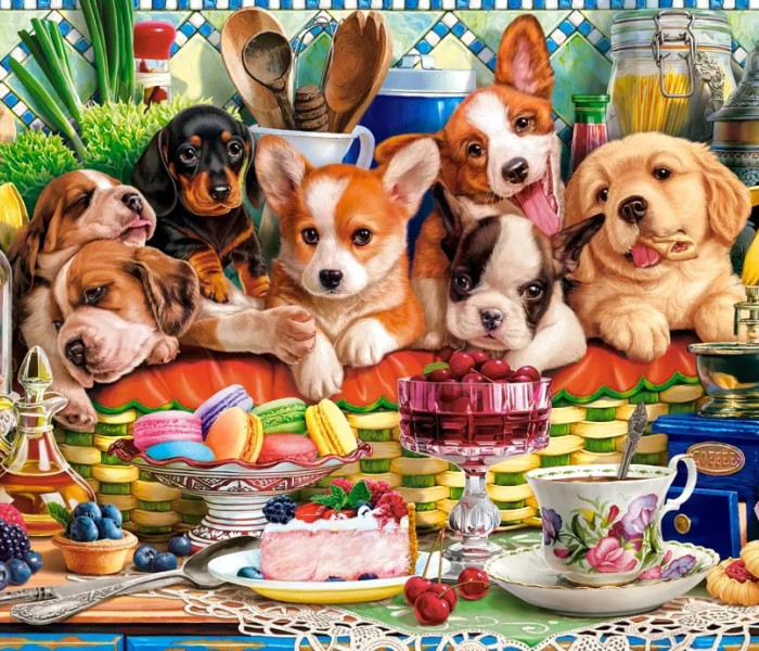 Puzzle - Castorland - Desert pentru cățeluși