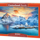 Puzzle - Castorland - Răsărit de soare la Sakrisøy, Lofoten, Norvegia