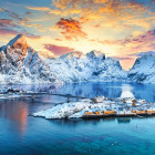 Puzzle - Castorland - Răsărit de soare la Sakrisøy, Lofoten, Norvegia