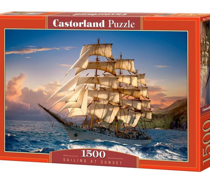 Puzzle - Castorland - Navigație la apus de soare