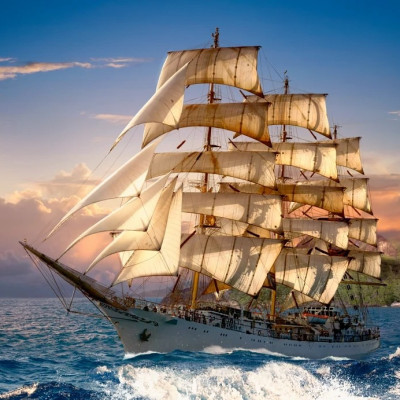 Navigație la apus de soare