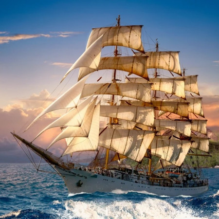 Navigație la apus de soare