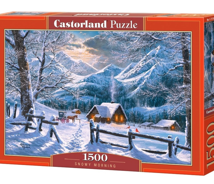 Puzzle - Castorland - Dimineață înzăpezită