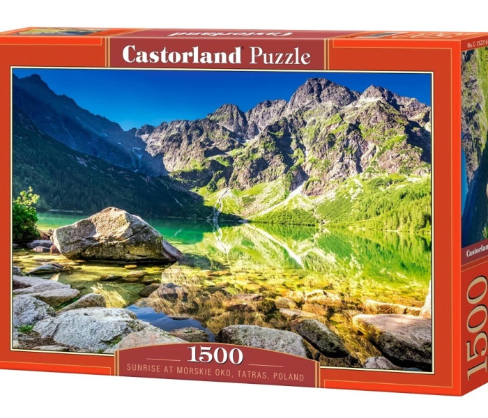 Puzzle - Castorland - Răsărit de soare la Ochiul Mării, Munții Tatra, Polonia