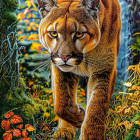 Puzzle - Castorland - Puma de munte în pădure