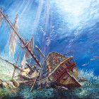 Puzzle - Castorland - Galeon scufundat