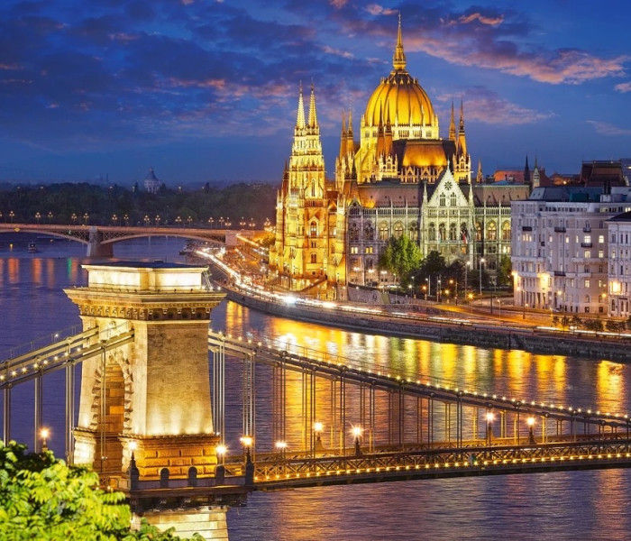 Puzzle - Castorland - Priveliște asupra Budapestei la apus