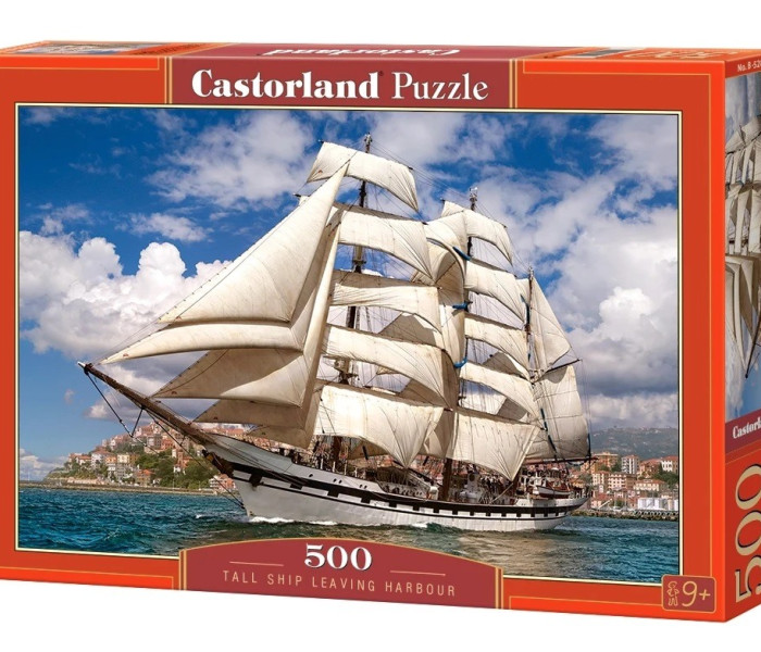 Puzzle - Castorland - Tall Ship părăsește portul