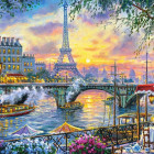 Puzzle - Castorland - Ora ceaiului la Paris