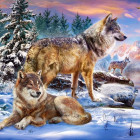 Puzzle - Castorland - Țara Minunilor Lupilor