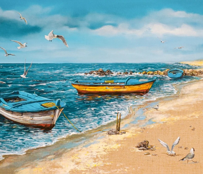 Puzzle - Castorland - Dimineață la malul mării