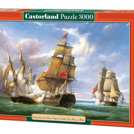 Bătălia dintre fregata franceză „La Canonnière” și nava engleză „The Tremendous”