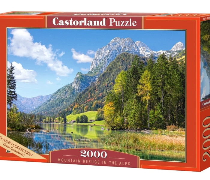 Puzzle - Castorland - Căsuță montană în Alpi