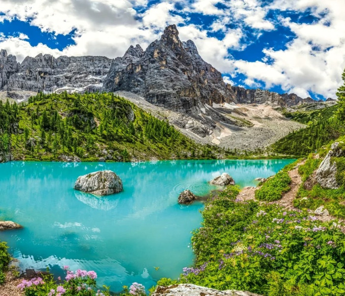 Puzzle - Castorland - Lacul Sorapis, Alpi, Italia