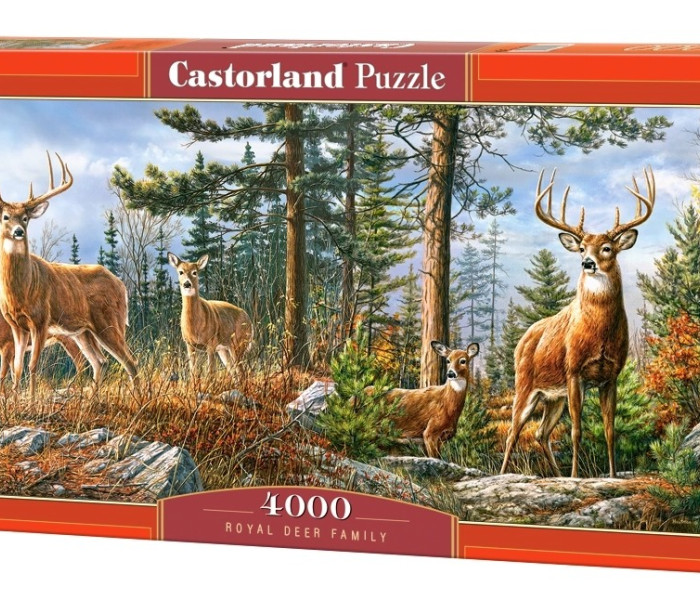 Puzzle - Castorland - Familie regală de cerbi