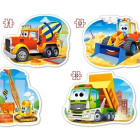 Puzzle - Castorland - Vehicule de construcție - 4 în 1