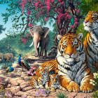 Puzzle - Castorland - Rezervație de tigri