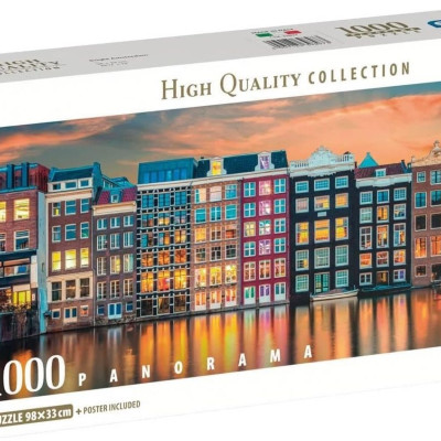 Amsterdamul vibrant - Puzzle panoramic
