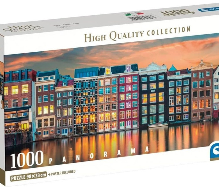 Puzzle - Clementoni - Amsterdamul vibrant - Puzzle panoramic