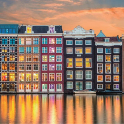 Amsterdamul vibrant - Puzzle panoramic