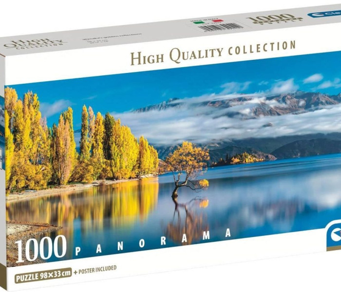 Puzzle - Clementoni - Reflexii aurii ale lacului Wanaka - Puzzle panoramic