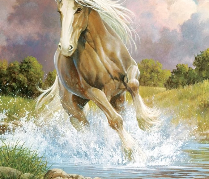 Puzzle - Cobble Hill - Cal alergând prin râu