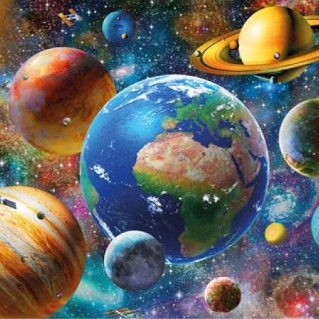 Planete - Puzzle luminos