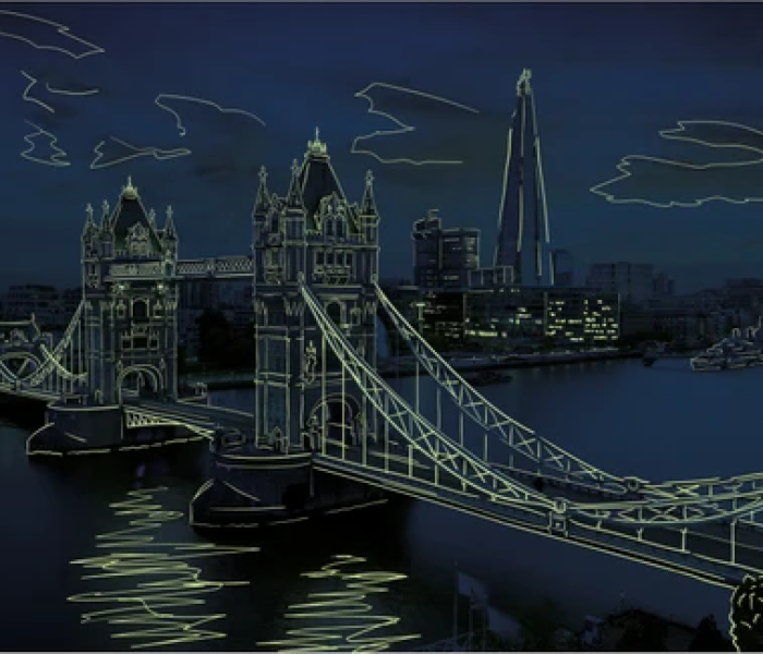 Puzzle - Dino - Amurg deasupra Tower Bridge - Puzzle luminos