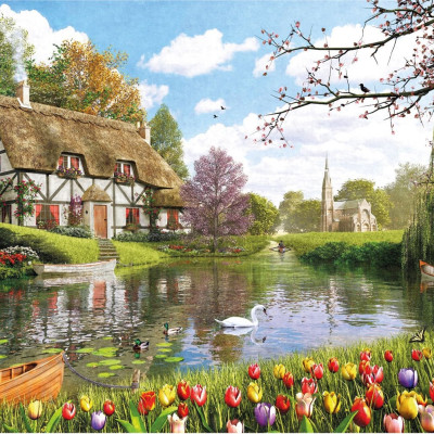 Căsuță lângă apă