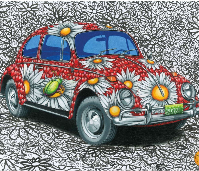 Puzzle - Dino - VW Broscuță pictată