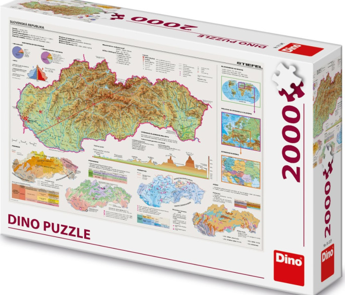 Puzzle - Dino - Harta Slovaciei