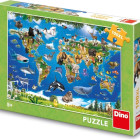 Puzzle - Dino - Harta animalelor