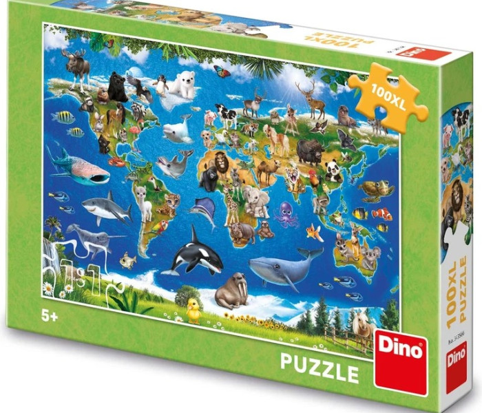Puzzle - Dino - Harta animalelor